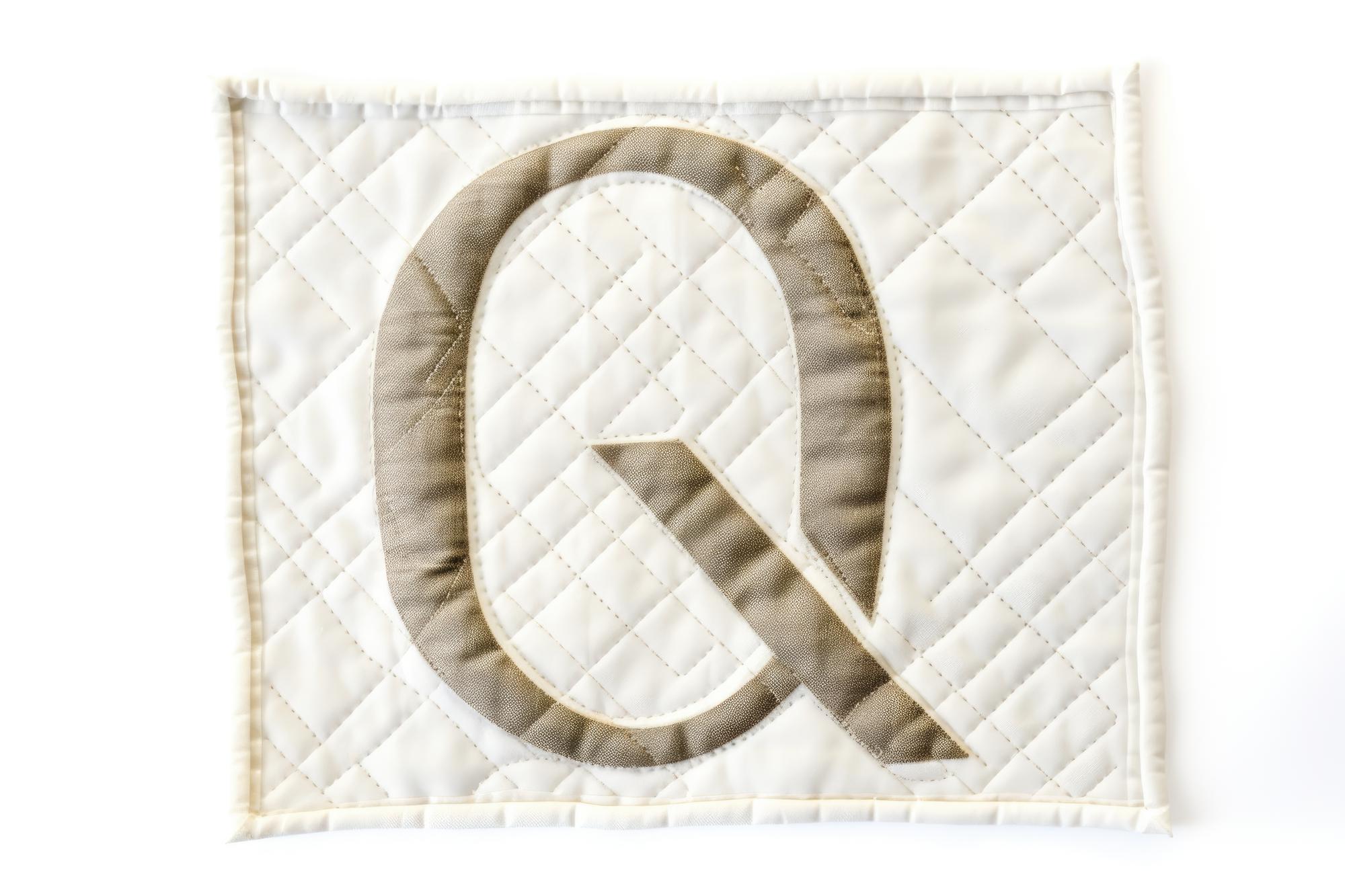 Embroidered initial on linen napkin